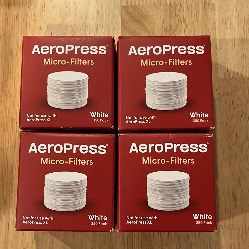 4 Aeropress Micro-Filters White 350 Pack each